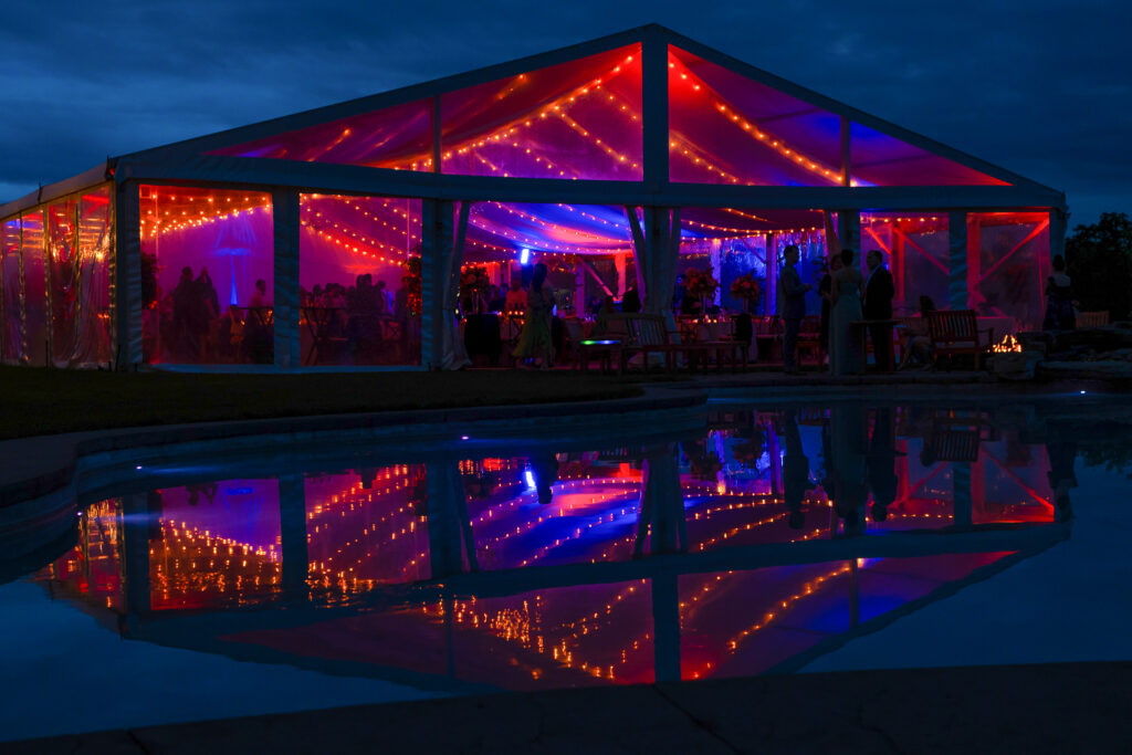 reception tent lights inspiration
